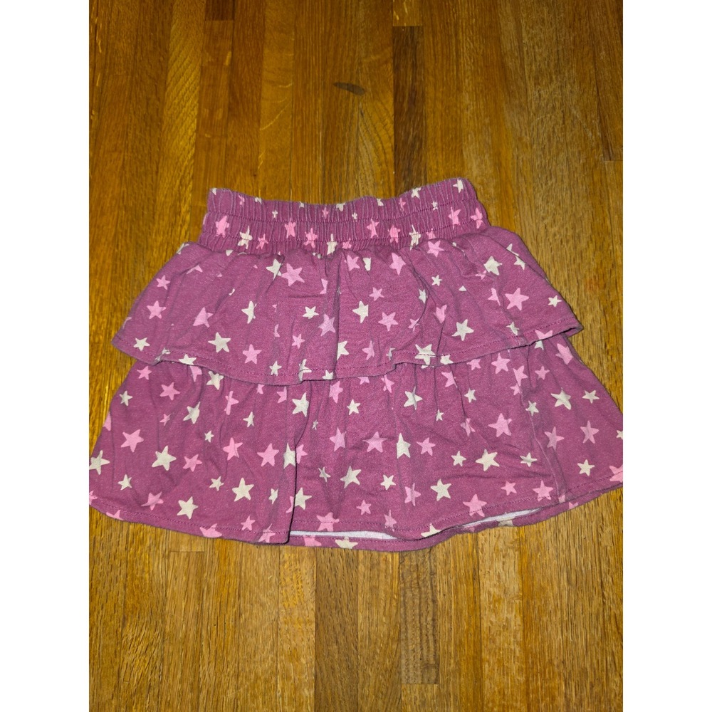 Garanimals‎ Toddler Girls 3T Pink Star Print Ruffle Two Tier Pull On Skort